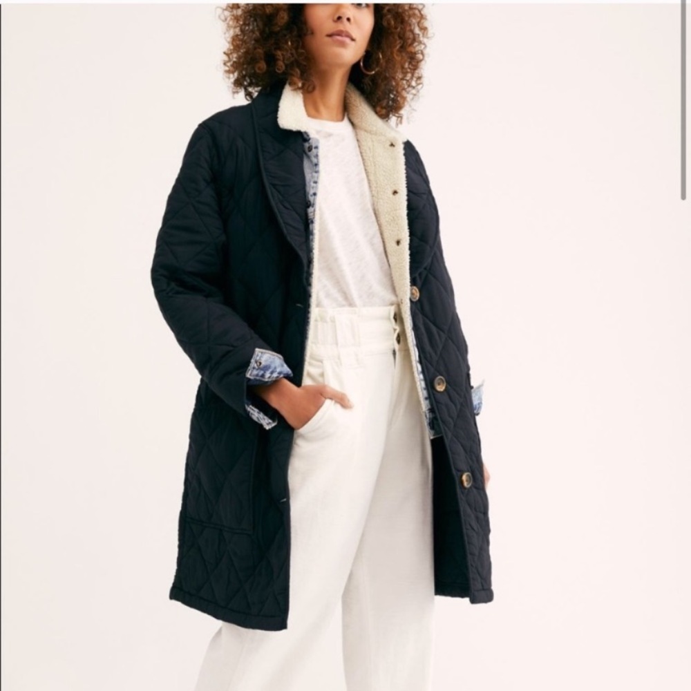 New Free People Happy Day Dreamer Quilted Jacket L